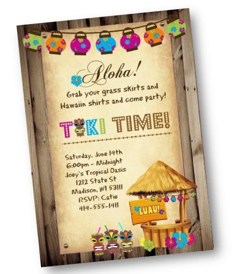 Luau Baby Shower Invitation Flyer
