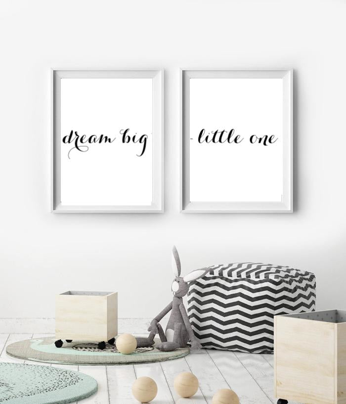 roxx-designs-dream-big-little-one-wall-art-print-girl-bedroom-decor-minimalist-nursery-wall-roxx-designs for Bedroom Free Printable Wall Art Roxx Designs - Dream Big Little One Wall Art Print - Girl Bedroom Decor - Minimalist Nursery Wall - Roxx Designs for Bedroom Free Printable Wall Art
