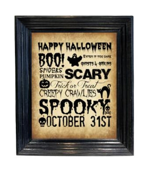 INSTANT DOWNLOAD - Halloween Subway Art - Vintage Wall Art - Holiday