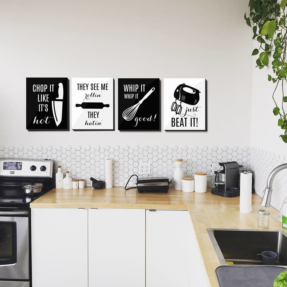 roxx-designs-kitchen-wall-art-print-set-of-4-music-rap-quotes-funny-minimal-wall-art-black-and-roxx-designs for Free Black And White Kitchen Printables Roxx Designs - Kitchen Wall Art Print Set of 4 - Music Rap Quotes - Funny Minimal Wall Art Black and - Roxx Designs for Free Black And White Kitchen Printables