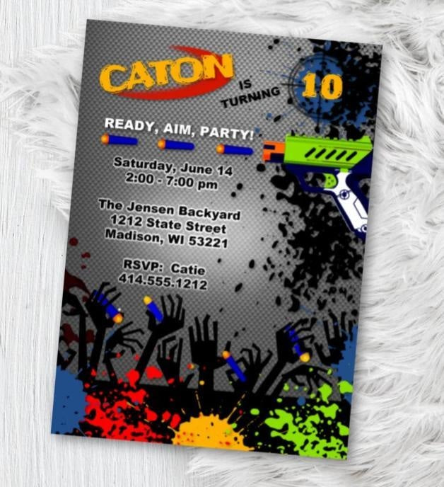 roxx-designs-nerf-gun-birthday-party-invitation-dart-battle-birthday-theme-invite-printed-or-roxx-designs for Free Printable Nerf Gun Party Invitations Template Free Roxx Designs - Nerf Gun Birthday Party Invitation - Dart Battle Birthday Theme Invite - Printed or - Roxx Designs for Free Printable Nerf Gun Party Invitations Template Free