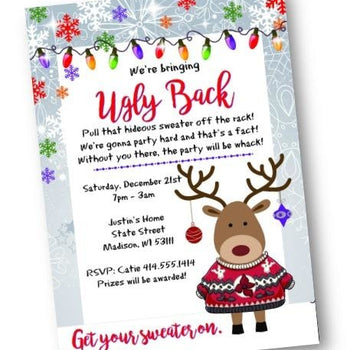 Ugly Sweater Christmas Holiday Party Invitation Flyer - Holiday Invitation